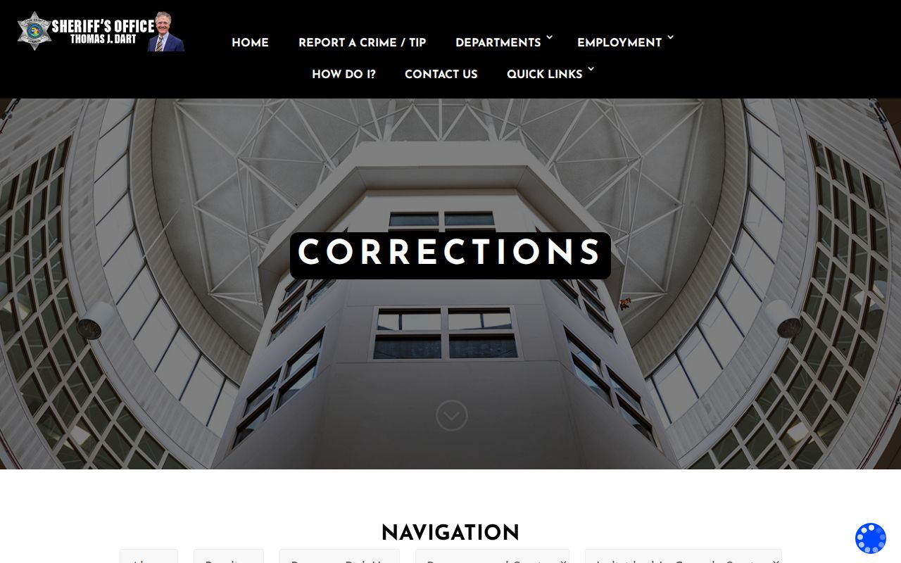 Cook County arrest lookup corrections phone directory