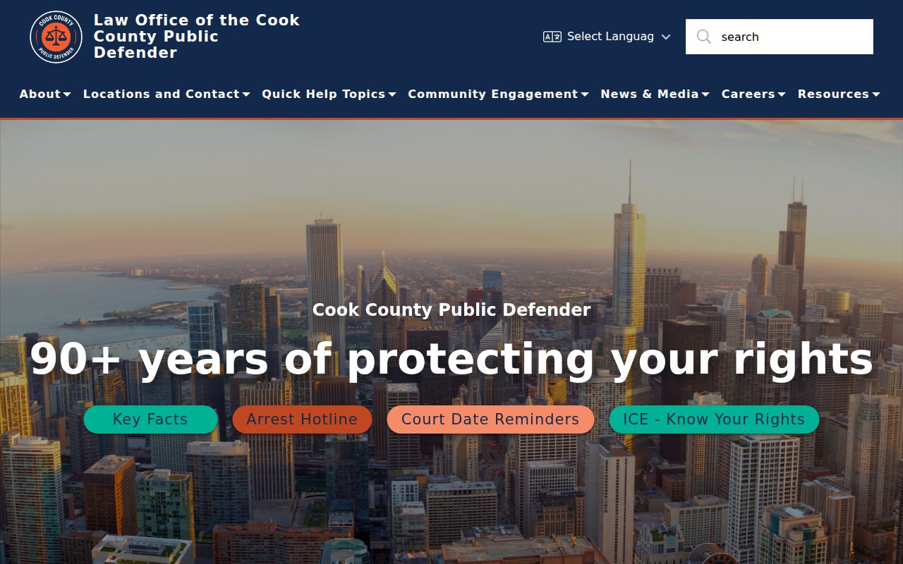 Cook County Public Defender source for Chicago criminal records help