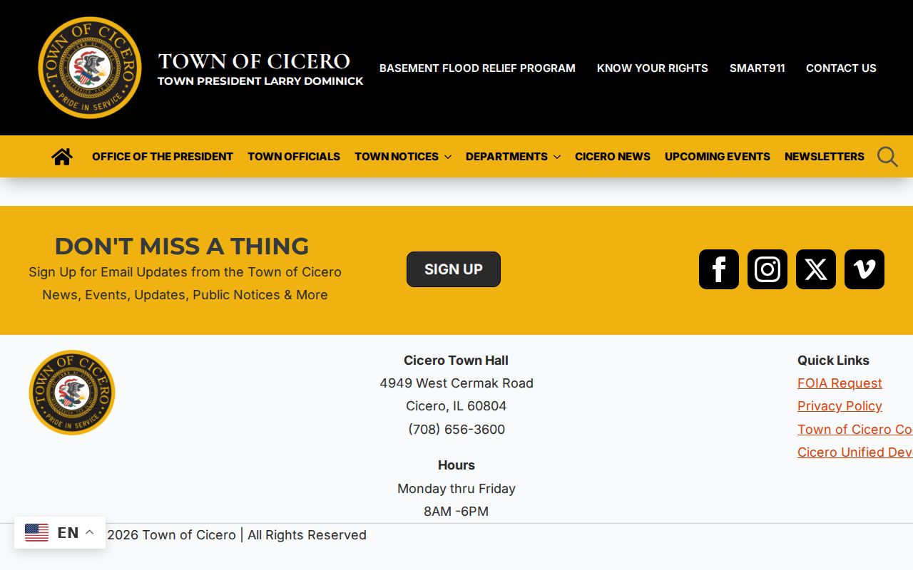 Cicero criminal records source from the Cicero Police Department