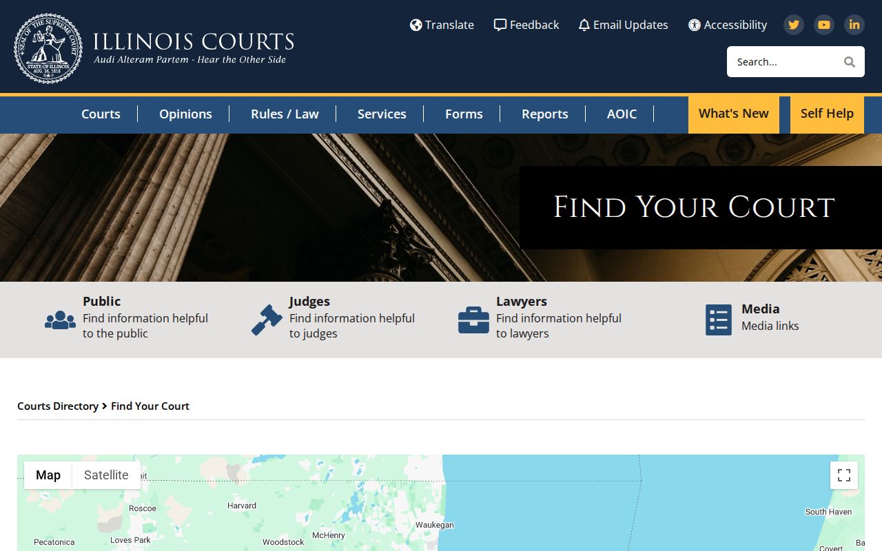 Cook County criminal court case district directory