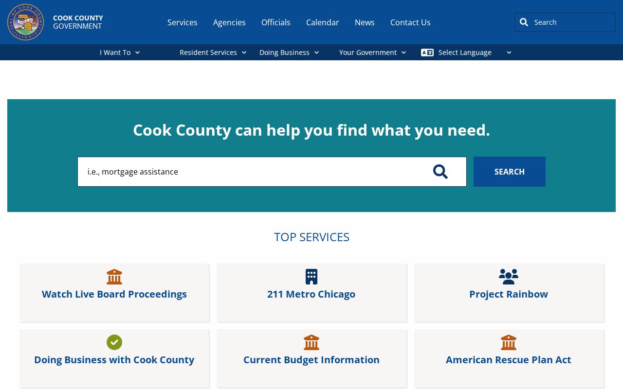 Cook County criminal history government records gateway